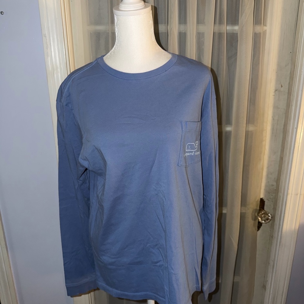Vineyard Vines Men's Slate Blue Long Sleeve Tee